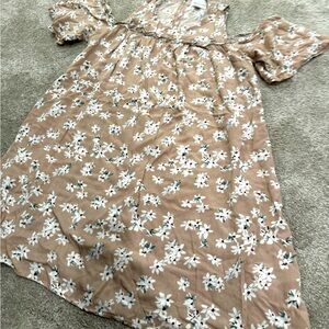 Nude floral Sundress sz S